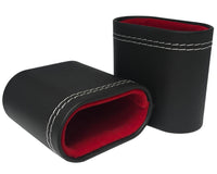 Backgammon-Becher-Set aus Imitationsleder