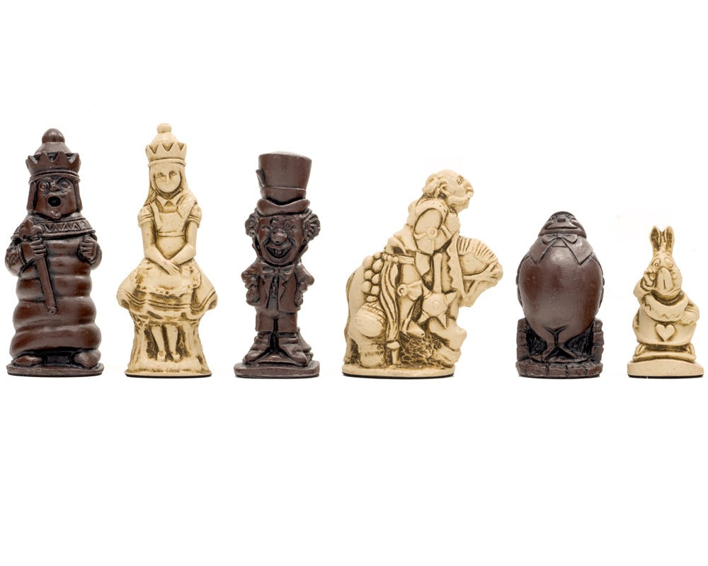 Berkeley Chess Alice in Wonderland Russet Schaakstukken