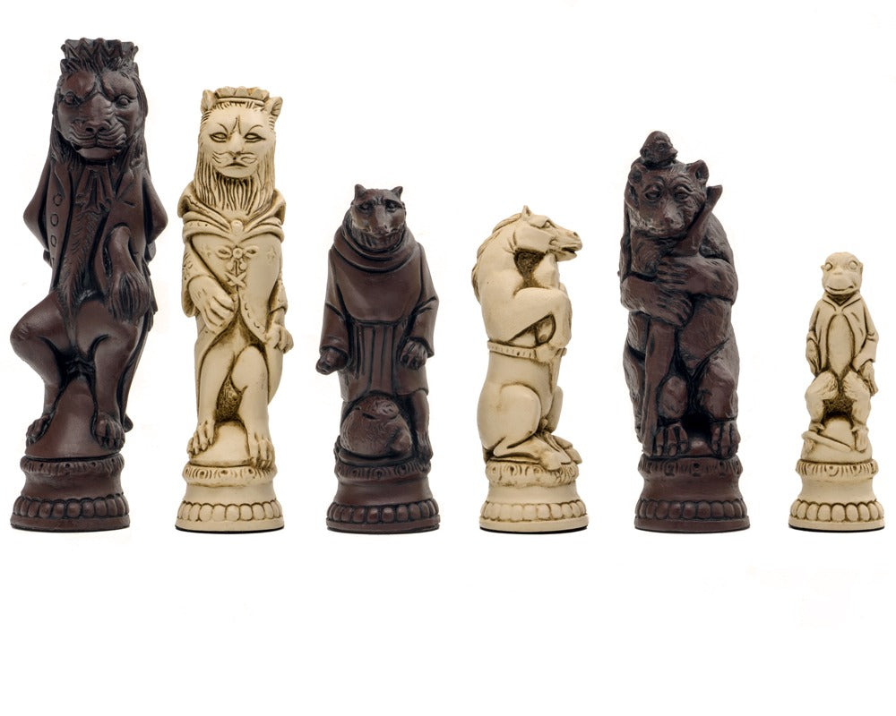 Pièces d’échecs Berkeley Chess Reynard the Fox Russet