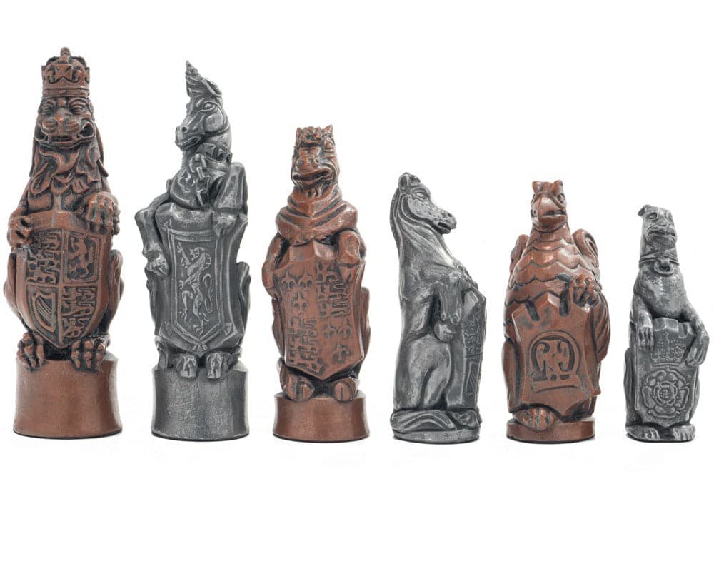 Berkeley Chess Royal Beast Metallic Chess Men with intricate designs and 5.8 inch King inspired by Hampton Court Palace Royal Beasts