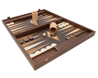 Manopoulos Wenge & Walnut Burl Backgammon-set
