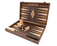 Manopoulos Wenge & Walnut Burl Backgammon-set