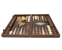 Manopoulos Wenge & Walnut Burl Backgammon-set