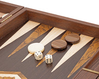 Manopoulos Wenge & Walnut Burl Backgammon-set