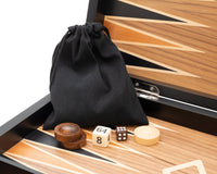 Italfama Opvouwbare houten Backgammon-set met beschermtas