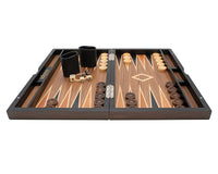 Italfama Opvouwbare houten Backgammon-set met beschermtas