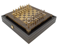 Manopoulos Griechisch-Römisches Armee Metallschachspiel mit Holzkasten - KLEIN