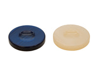 Deluxe Backgammon Stenen Blauw & Ivoor 36mm