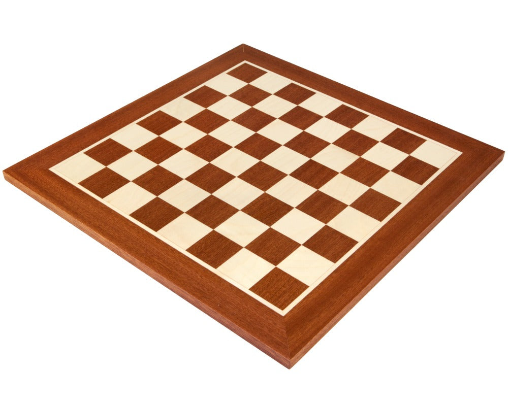 16 Inch No.4 Inlaid Wooden Chess Board with Classic Staunton Design and Impeccable Quality