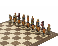 Handgeschilderde schaakstukken met een Robin Hood-thema van Italfama
