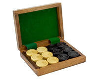 Sheesham- en boxwooddoos voor damstenen