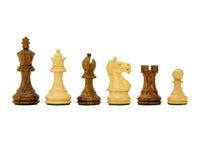 Fierce Knight Sheesham Staunton-Schachfiguren – 7,6 cm, inklusive Aufbewahrungskoffer für Schachfiguren aus dunklem Holz