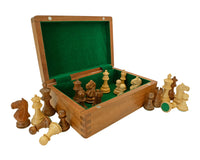 Fierce Knight Sheesham Staunton-Schachfiguren – 7,6 cm, inklusive Aufbewahrungskoffer für Schachfiguren aus dunklem Holz
