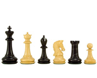 Monarch Series Ebony and Boxwood Luxury Chess Pieces 4.5 Inches â€“ Supreme Quality Staunton Set with Eastern Influence and Detailed Knights