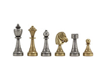 Finnesburg Series schaakstukken van messing en nikkel - 7,6 cm