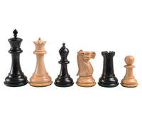 Pièces d’échecs Staunton — reproduction de 1849 en ébène, hauteur 10,2 cm