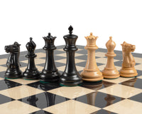 Pièces d’échecs Staunton — reproduction de 1849 en ébène, hauteur 10,2 cm