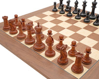 Nachbildung 1849 Luxus-Schachfiguren Ebenholz und antikisiertes Buchsbaumholz 11 cm