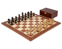 Down Head Grote Zwarte Kampioenschapsschaakset
