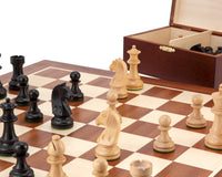 Down Head Grote Zwarte Kampioenschapsschaakset