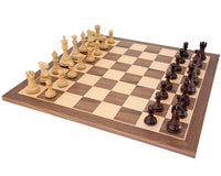 Jeu d’échecs en palissandre de Sicile et en noyer