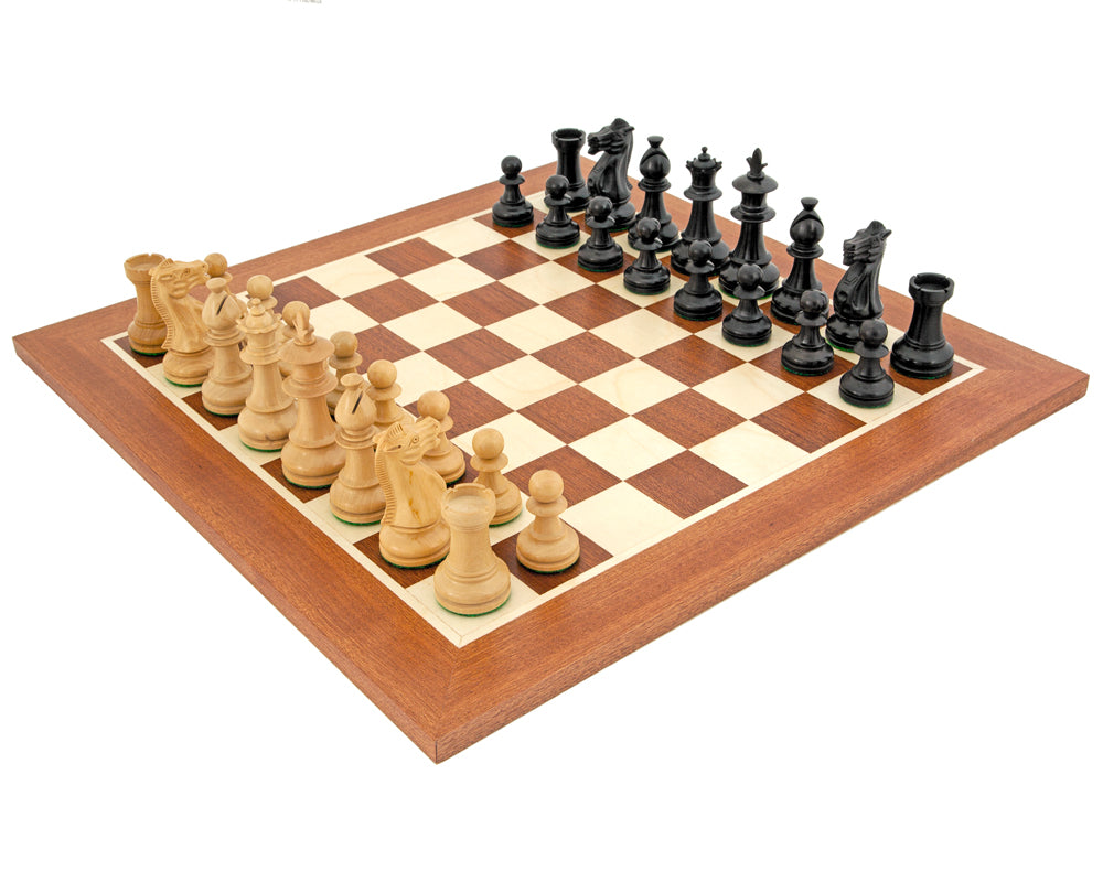 Jeu d’échecs Royal Flower en acajou