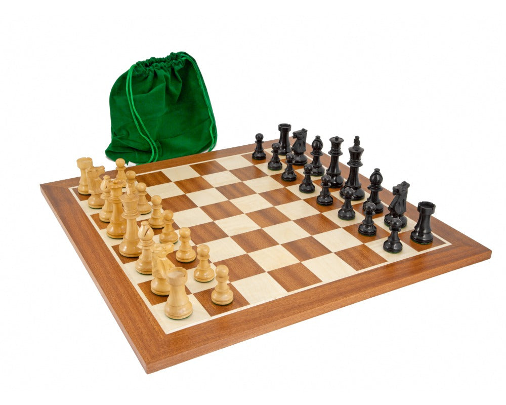 Conquest-serie: zwart en mahonie schaakset