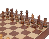 Ensemble d'Échecs Cavalier Français en Sheesham et Acajou
