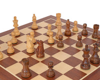 Ensemble d'Échecs Cavalier Français en Sheesham et Acajou