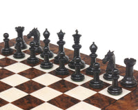 Klassisches Staunton-Schachset Grand aus Ebenholz und dunkler Walnuss – Bath-Serie