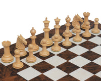 Klassisches Staunton-Schachset Grand aus Ebenholz und dunkler Walnuss – Bath-Serie