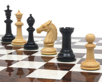 Klassisches Staunton-Schachset Grand aus Ebenholz und dunkler Walnuss – Bath-Serie