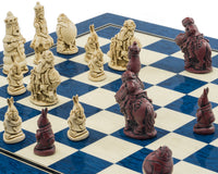 Berkeley Chess Alice im Wunderland Schachset in kardinalblau