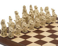 De Berkeley Chess Royal Beasts Russet- en Palisander Grote Schaakset