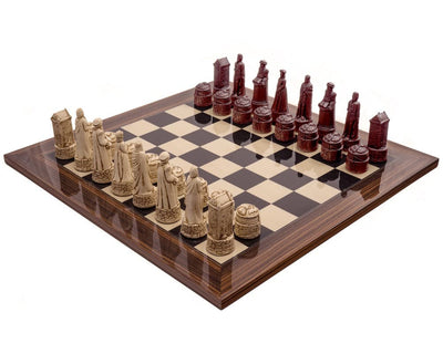 Le Jeu d'échecs Berkeley Chess en palissandre roussâtre d'Écosse