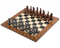 Berkeley Chess Movie Stars Grote metalen & palisander schaakset