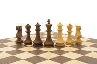 De Pioneer Opvouwbare Schaakset van Gouden Rozenhout en Walnoot