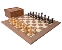 Jeu d’échecs Levisham noir et noyer