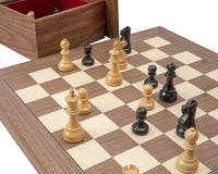 Jeu d’échecs Levisham noir et noyer