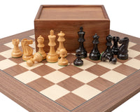 Jeu d’échecs Levisham noir et noyer