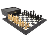 Schwarzes Art-Deco-Schachset
