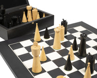 Schwarzes Art-Deco-Schachset