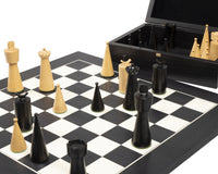 Schwarzes Art-Deco-Schachset