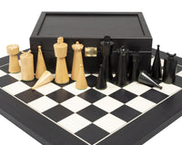 Schwarzes Art-Deco-Schachset