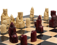 Le Jeu d’échecs Île de Lewis noir et rouge