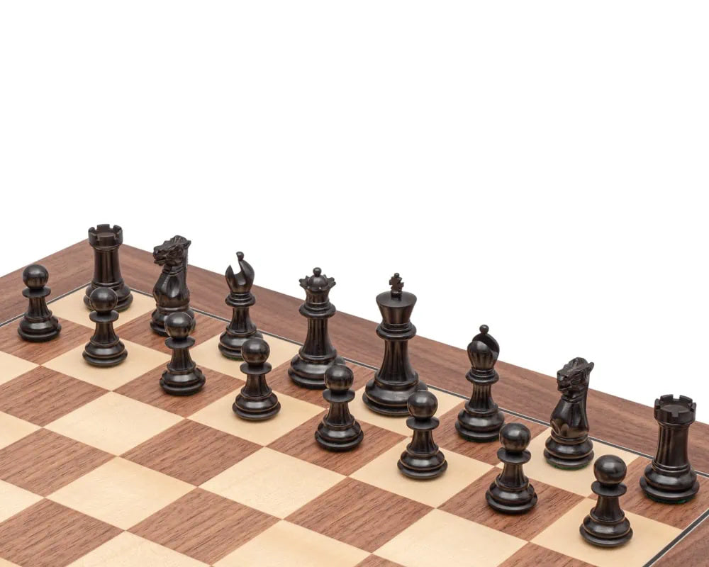 Jeu d'échecs de luxe Sandringham Tres Corone et Noyer avec étui