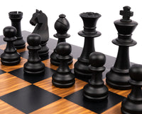 Ensemble d'échecs Staunton Deluxe Rechapados Ferrer Noir et Olivier avec coffret