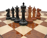 De 1849 Reproductie Ebbenhouten en Briarwood Luxe Schaakset