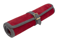 De Manopoulos suède oprolbare Backgammon-set voor op reis - Bordeaux