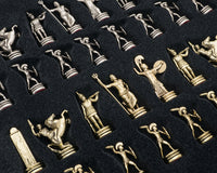 Manopoulos Griechische Mythologie Schachset aus Holz mit Aufbewahrungskoffer für Schachfiguren – Mittel